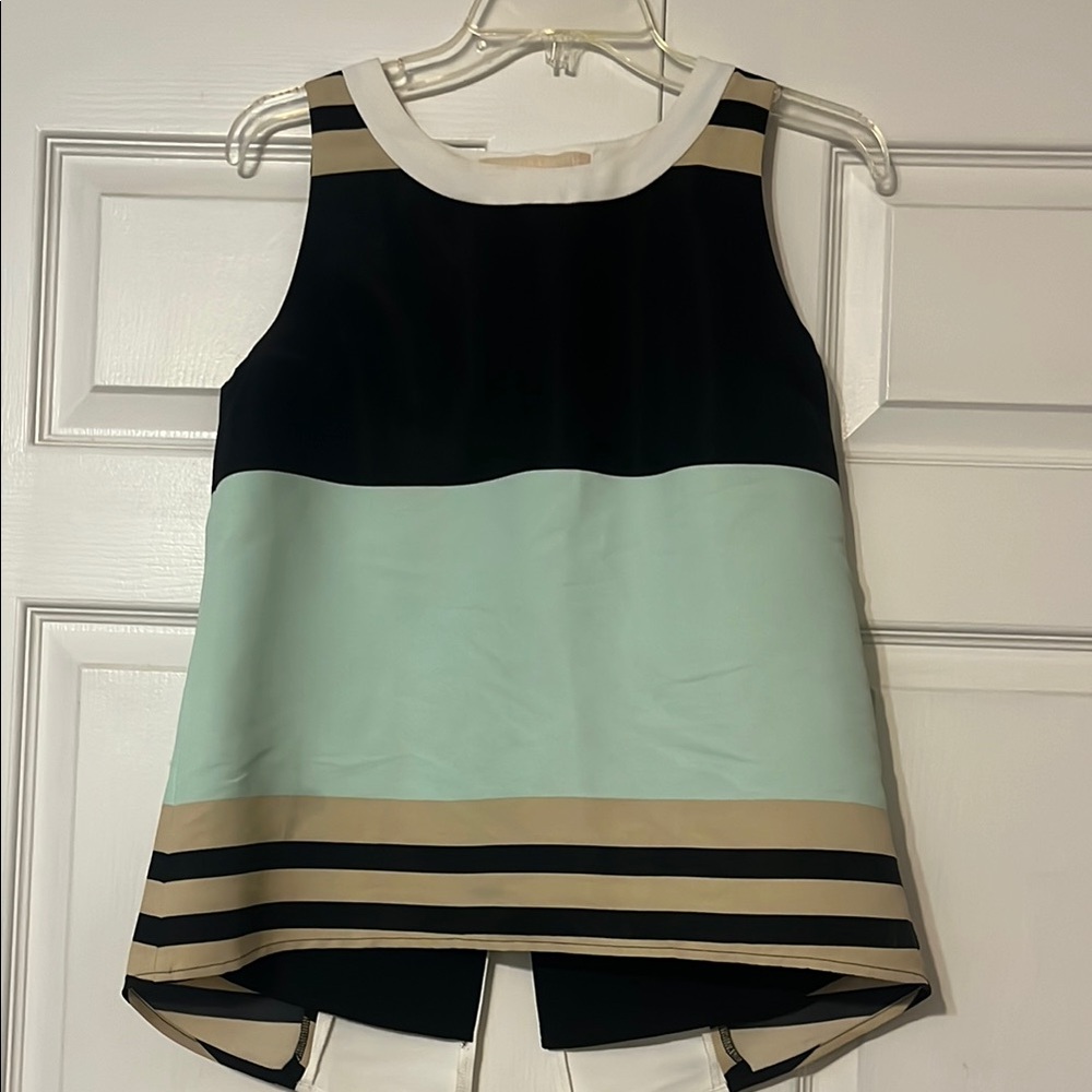 Anthropologie Troubadour Black and Mint Women's Top